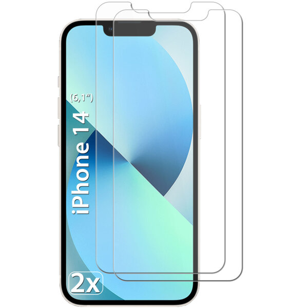 2er Pack Panzerglas iPhone 14 9H Panzerfolie Schutzglasfolie Displayschutzglas Echt Glas Schutz Folie Display Glasfolie