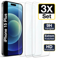 Glazor 3x Panzerglas 9H f&uuml;r iPhone 15 Plus...