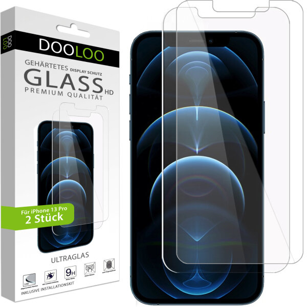 2er Pack iPhone 13 Pro Panzerglas Panzerfolie Schutzglasfolie Displayschutzglas 9H