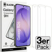 Glazor 3x Panzerglas 9H f&uuml;r Galaxy S26 Panzerfolie...
