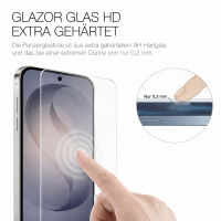Glazor 3x Panzerglas 9H f&uuml;r Galaxy S24+ Panzerfolie Schutzglas