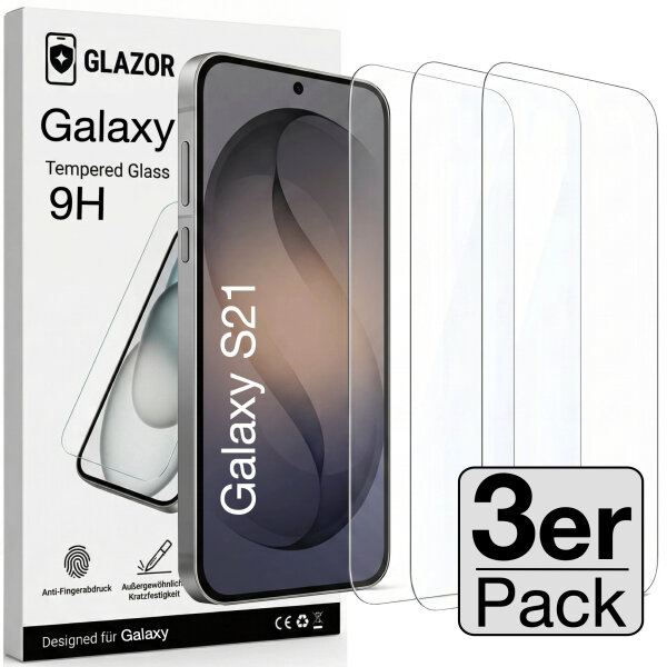 Dooloo 3x Panzerglas 9H f&uuml;r Galaxy S21 Panzerfolie Schutzglas