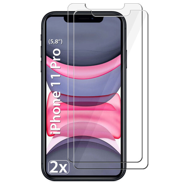 Dooloo 2x Panzerglas 9H f&uuml;r iPhone 11 Pro Schutzglas Displayschutz Schutzfolie