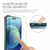 Glazor 3x Panzerglas 9H f&uuml;r iPhone 16e Panzerfolie Displayschutz Schutzfolie