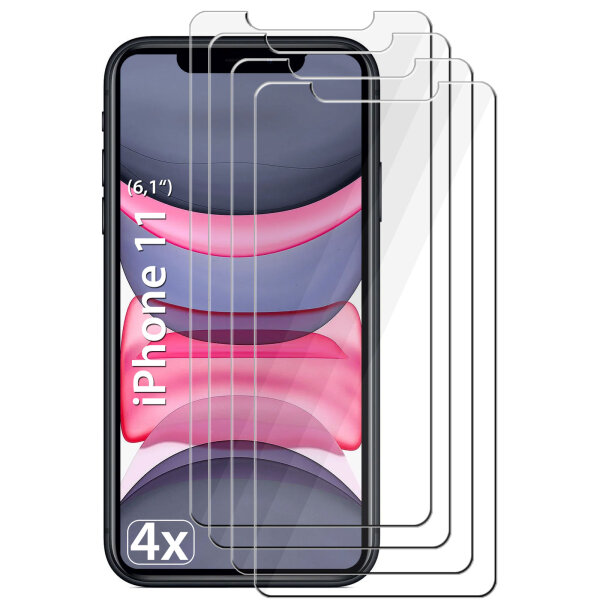 Dooloo 4x Panzerglas 9H f&uuml;r iPhone 11 Panzerfolie Displayschutz Schutzfolie
