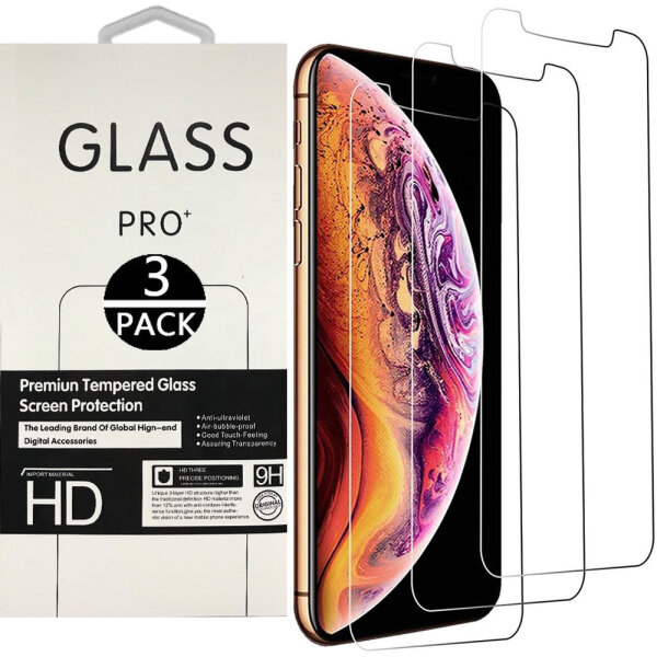 Dooloo 3x Panzerglas 9H f&uuml;r iPhone XS Max Panzerfolie Displayschutz Schutzfolie