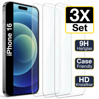 Glazor 3x Panzerglas 9H f&uuml;r iPhone 16 Panzerfolie...