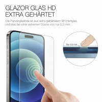 Glazor 3x Panzerglas 9H f&uuml;r iPhone 16 Panzerfolie Displayschutz Schutzglas