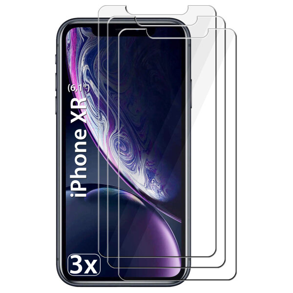 Dooloo 3x Panzerglas 9H f&uuml;r iPhone XR Panzerfolie Displayschutz Schutzglas